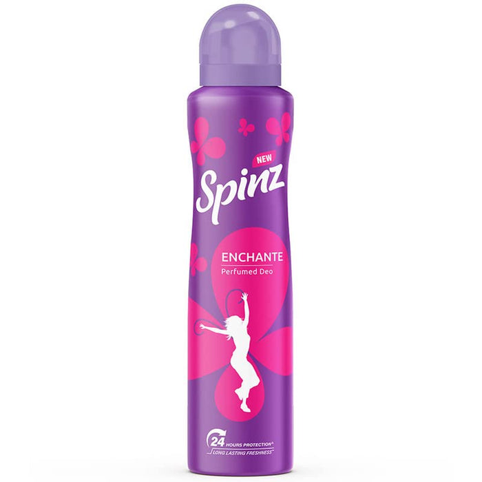 Spinz Enchante Perfumed Deo for Women, with International Fragrances for Long Lasting Freshness and 24 Hours Protection, 200ml