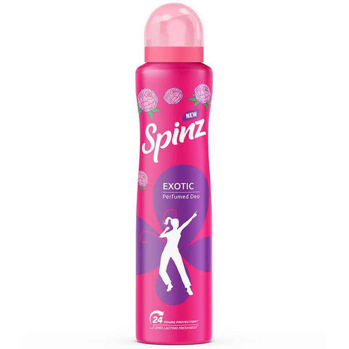 Spinz Exotic Perfumed Deo for Women, with Bulgarian Rose Fragrance for Long Lasting Freshness and 24 Hours Protection, 200ml