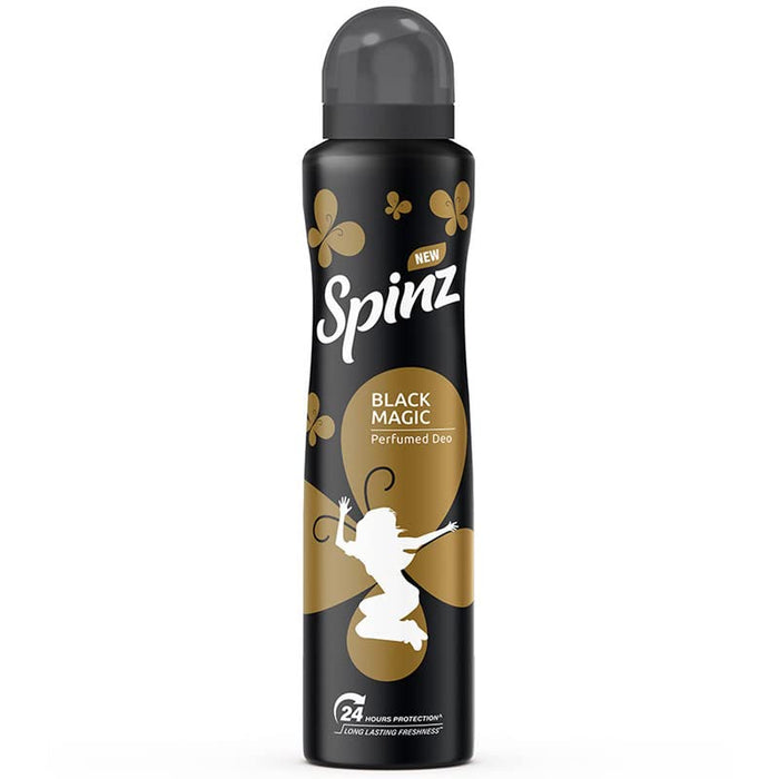 Spinz Black Magic Perfumed Deo for Women, with International Fragrances for Long Lasting Freshness and 24 Hours Protection, 200ml