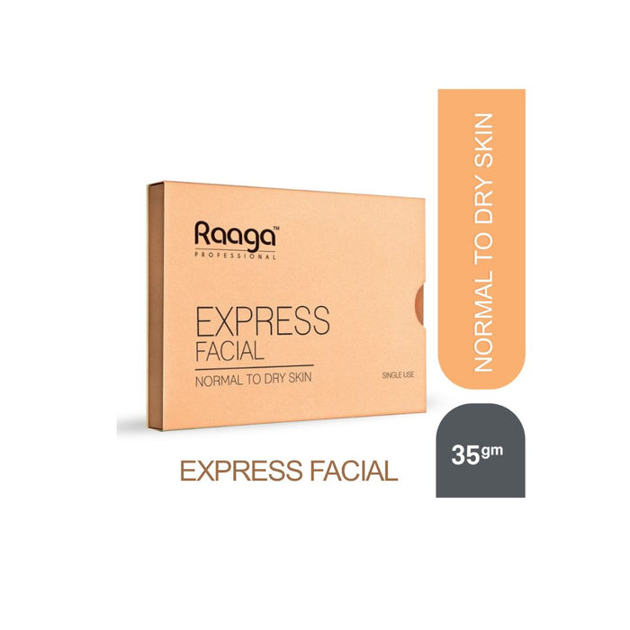 Raaga Professional Express Facial Kit  | Normal to Dry | 35g, Orange