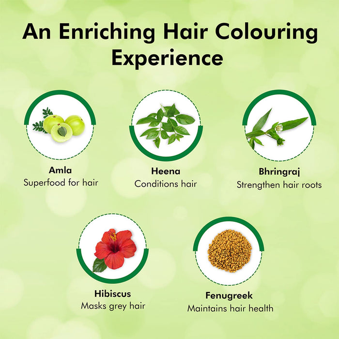 Indica Easy Do-It-Yourself Hair Color Shampoo Pump Pack with 5 Herbal Extracts and 100% Ammonia Free, Long Lasting Formula, 180 ML - Natural Black Colour (Gloves Included)