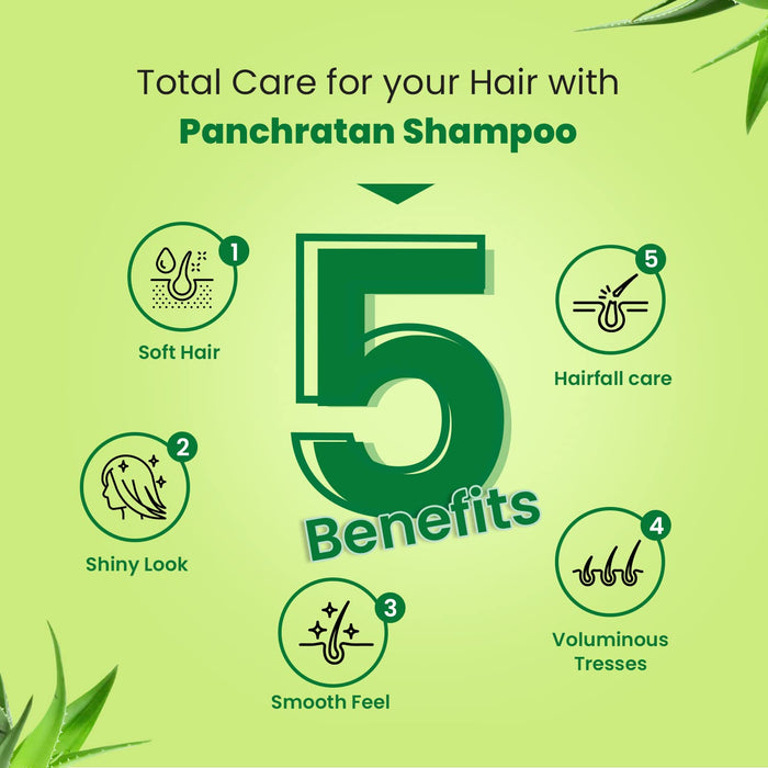 Chik Panchratan Herbal Solution Total Hair Care Shampoo, For Soft, Smooth & voluminous Hair, 1L