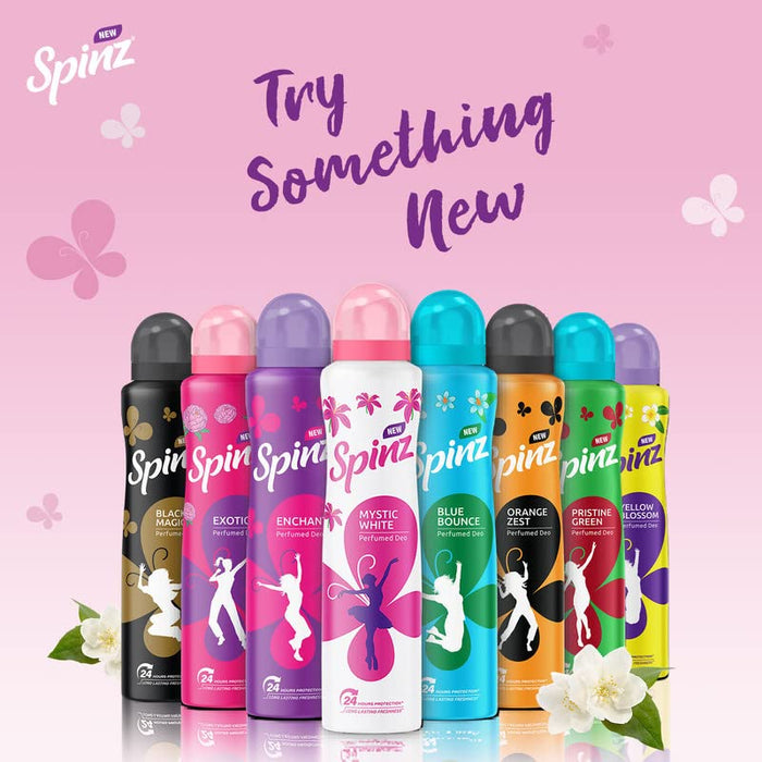 Spinz Exotic Perfumed Deo for Women, with Bulgarian Rose Fragrance for Long Lasting Freshness and 24 Hours Protection, 200ml