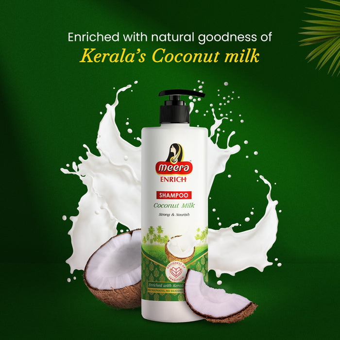 Meera Strong & Nourish Shampoo With Kerala's Coconut Milk 300ml