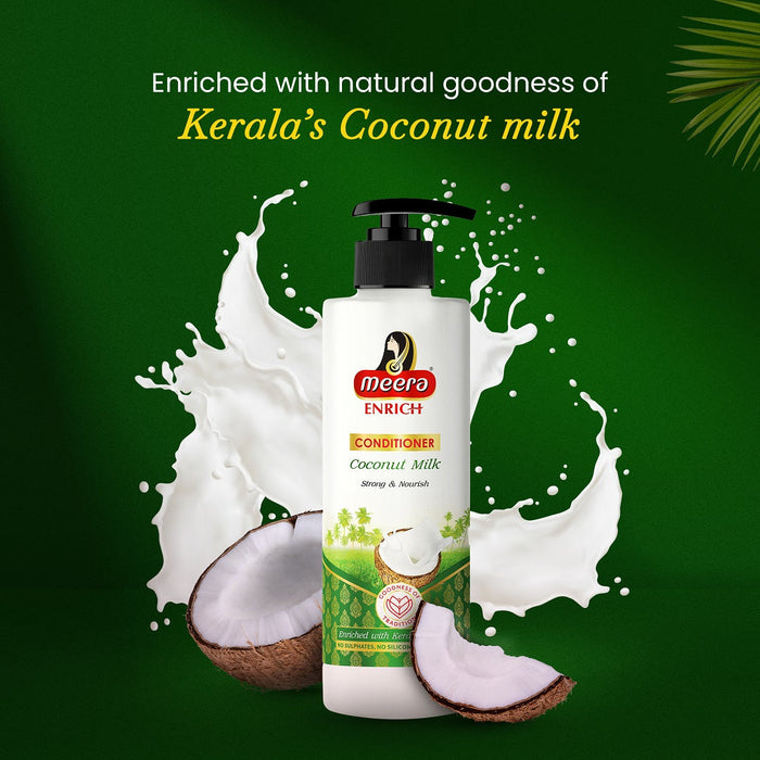 Meera Strong & Nourish Hair Conditioner With Kerala's Coconut Milk 250ml