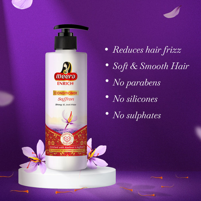 Meera Strong & Anti-Frizz Hair Conditioner With Kashmir's Saffron 250ml