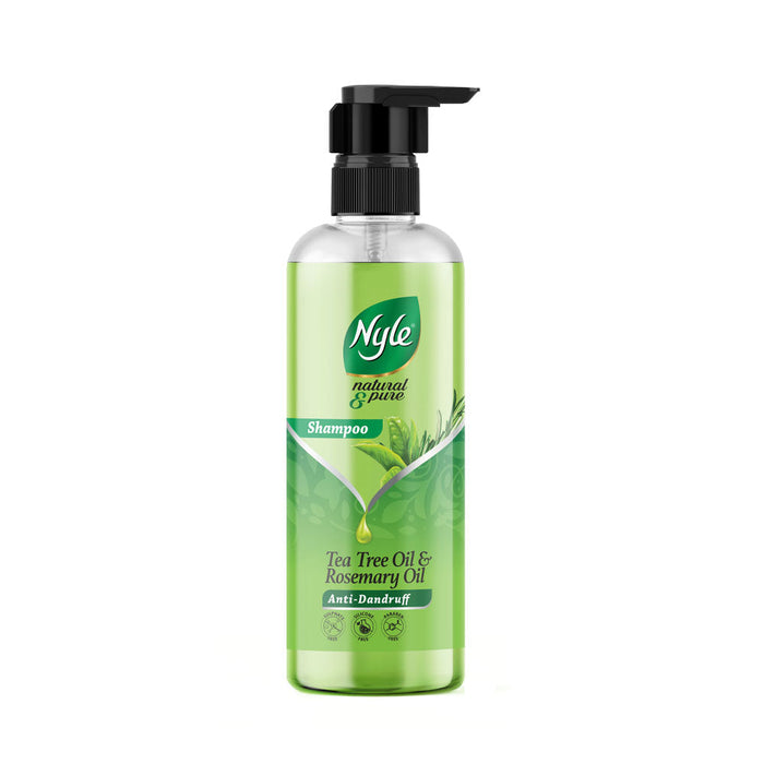 Nyle Anti Dandruff Shampoo, With Goodness Of Tea Tree Oil & Rosemary Oil - 300ml