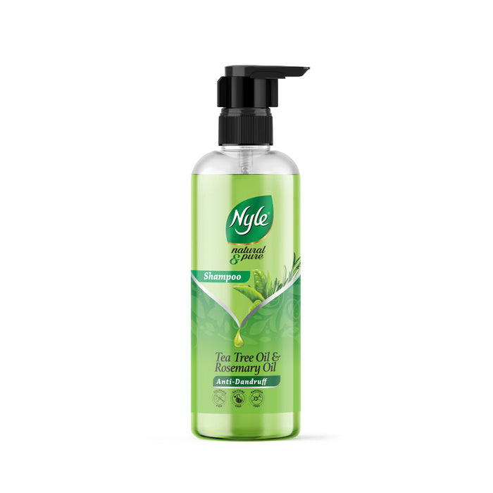 Nyle Anti Dandruff Shampoo, With Goodness Of Tea Tree Oil & Rosemary Oil - 475ml