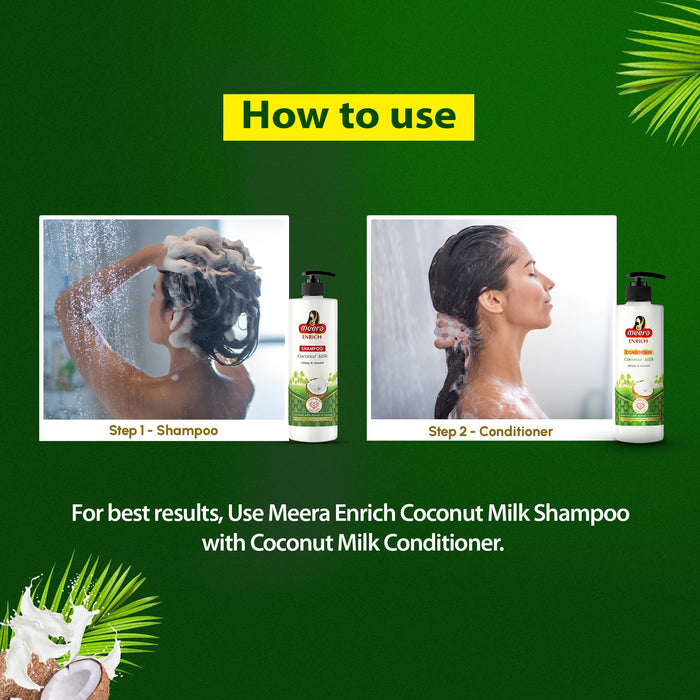 Meera Strong & Nourish Shampoo With Kerala's Coconut Milk 500ml
