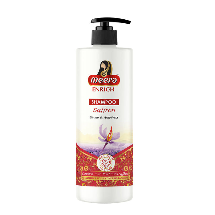 Meera Strong & Anti-Frizz Shampoo With Kashmir's Saffron 500ml