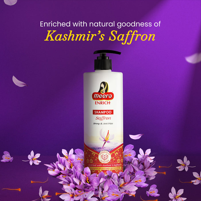Meera Strong & Anti-Frizz Shampoo With Kashmir's Saffron 500ml
