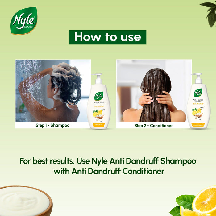 Nyle 100H Conditioning Anti Dandruff Conditioner, Soothes Scalp & Manages Frizz, 180ml