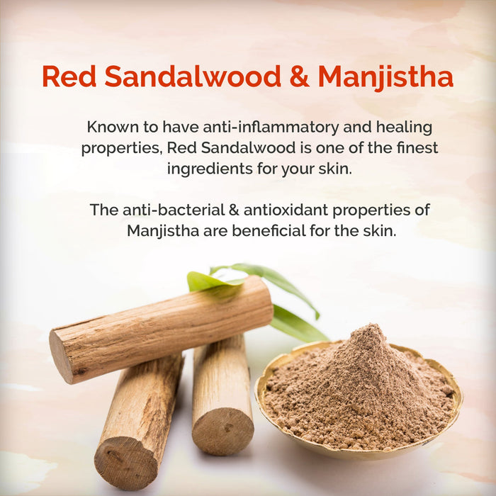 Meera Red Sandalwood & Manjistha Face Wash, For Natural Glow & Instant Freshness, All Skin Types, 200g