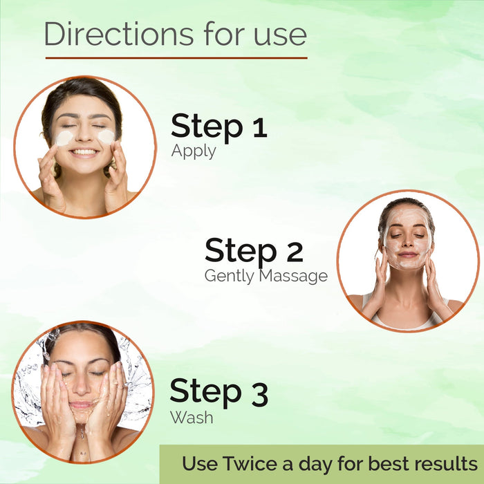 Meera Neem & Vetiver Face Wash, For Clear & Moisturized Skin, Oily Skin, 200g