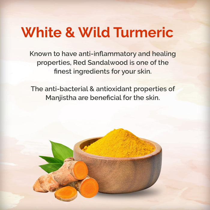 Meera White & Wild Turmeric Face Wash, Fights 99.9% Pimple Causing Bacteria, Dry to Normal Skin, 200g