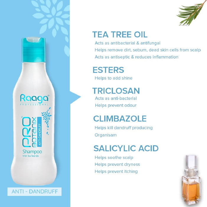 Raaga Professional Pro Botanix Anti-Dandruff Shampoo, With Tea Tree Oil, 200 ml