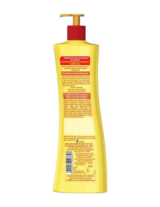 Meera Strong and Healthy Shampoo, With Goodness of Kunkudukai & Badam for Soft & Smooth Hair, 650ml
