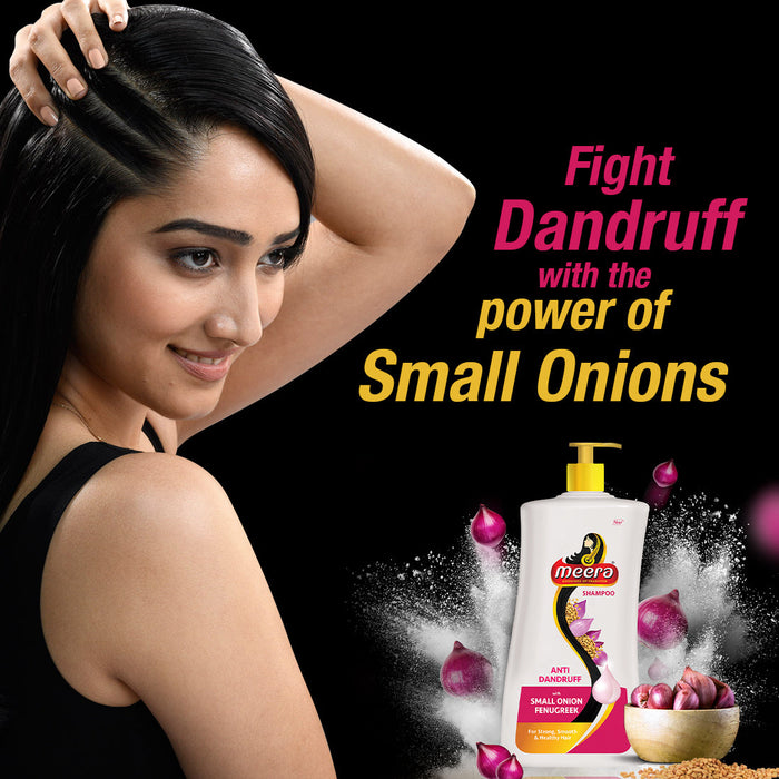 Meera Anti Dandruff Shampoo, With Goodness of Small Onion and Fenugreek 650ml