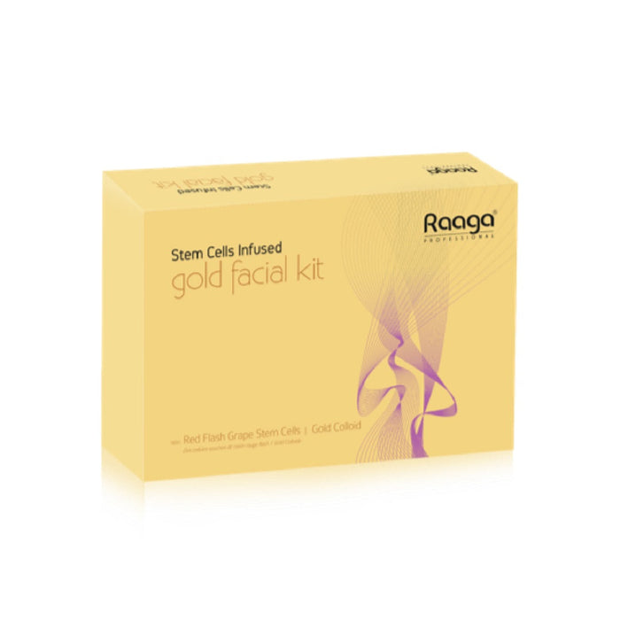 Raaga Professional Stem Cells Infused Facial Kit, Gold, 61g