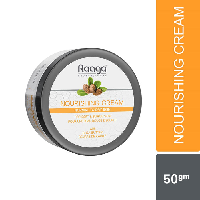 Raaga Professional Nourishing Cream, For Soft And Supple,Normal to Dry Skin, With Shea Butter, 50g