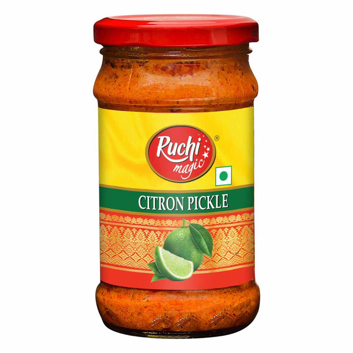 Ruchi Magic Citron Pickle, 300g | Tangy & Spicy Flavor, Perfect with Curd Rice, Parathas, and Everyday Meals | Enriched with Vitamin C - Cavinkart
