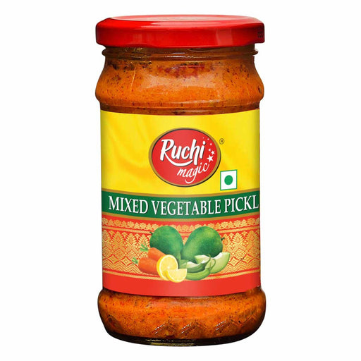 Ruchi Magic Mixed Vegetable Pickle, 300g | Tangy & Spicy Blend, Perfect with Parathas, Rotis, and Everyday Meals | Made with Farm - Fresh Vegetables - Cavinkart