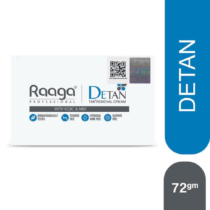 Raaga Professional De-Tan Tan removal Cream Kojic & Milk, 72 g